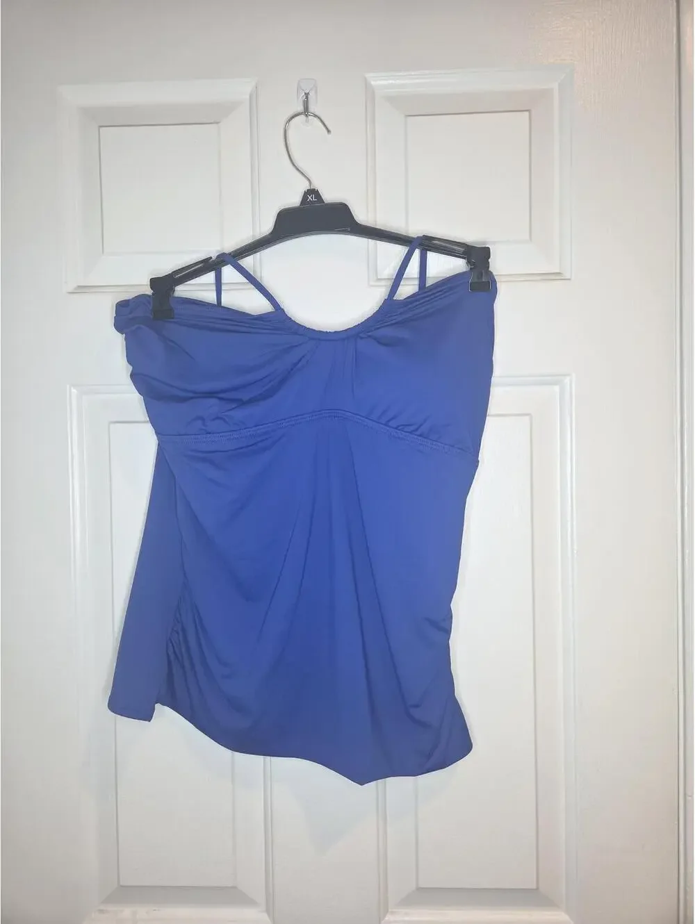 Michael Kors Royal Blue Ruched Swim Top Size XL New With Tags
